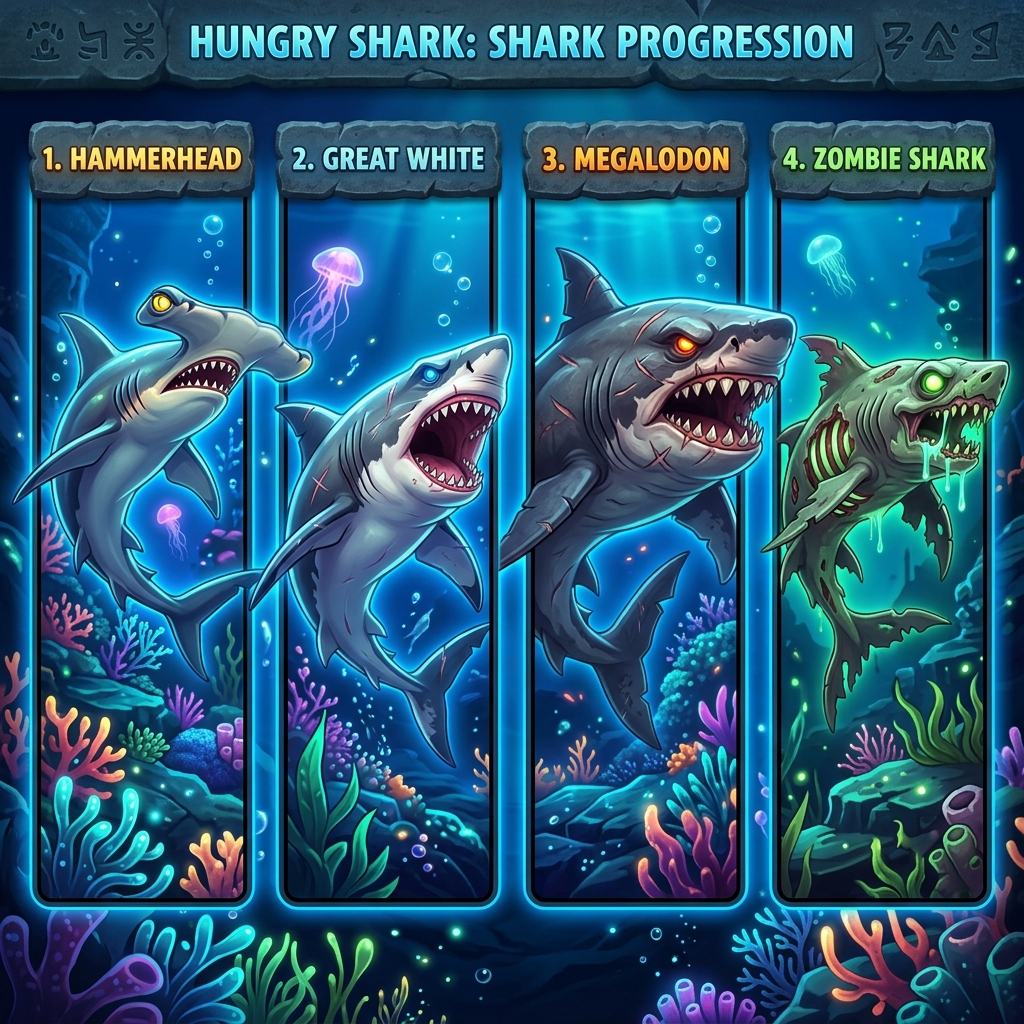 Shark Evolution Progression